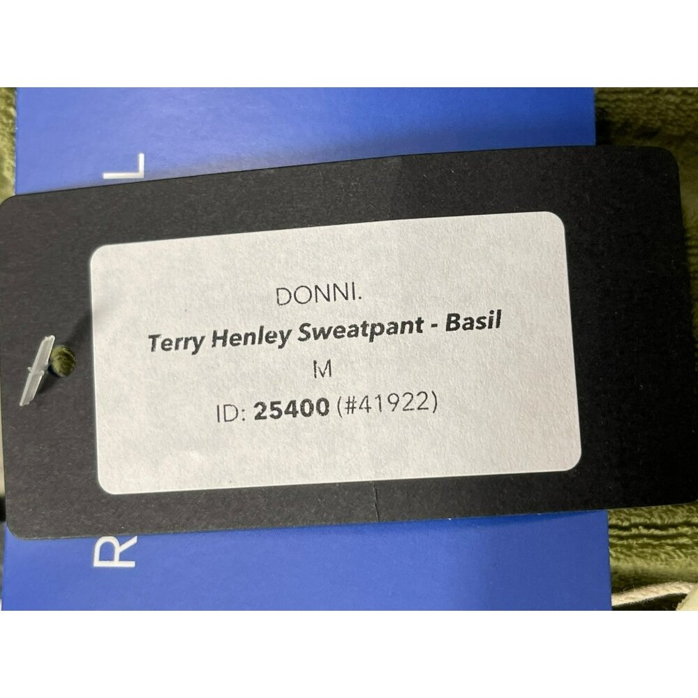 Donni Terry Henley Sweatpants Elastic Waist Medium NWT - Picture 5 of 5